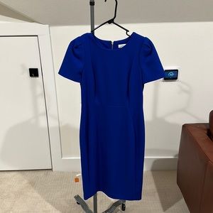 Calvin Klein
Short Pleated Sleeve Crew Neck Sheath Dress